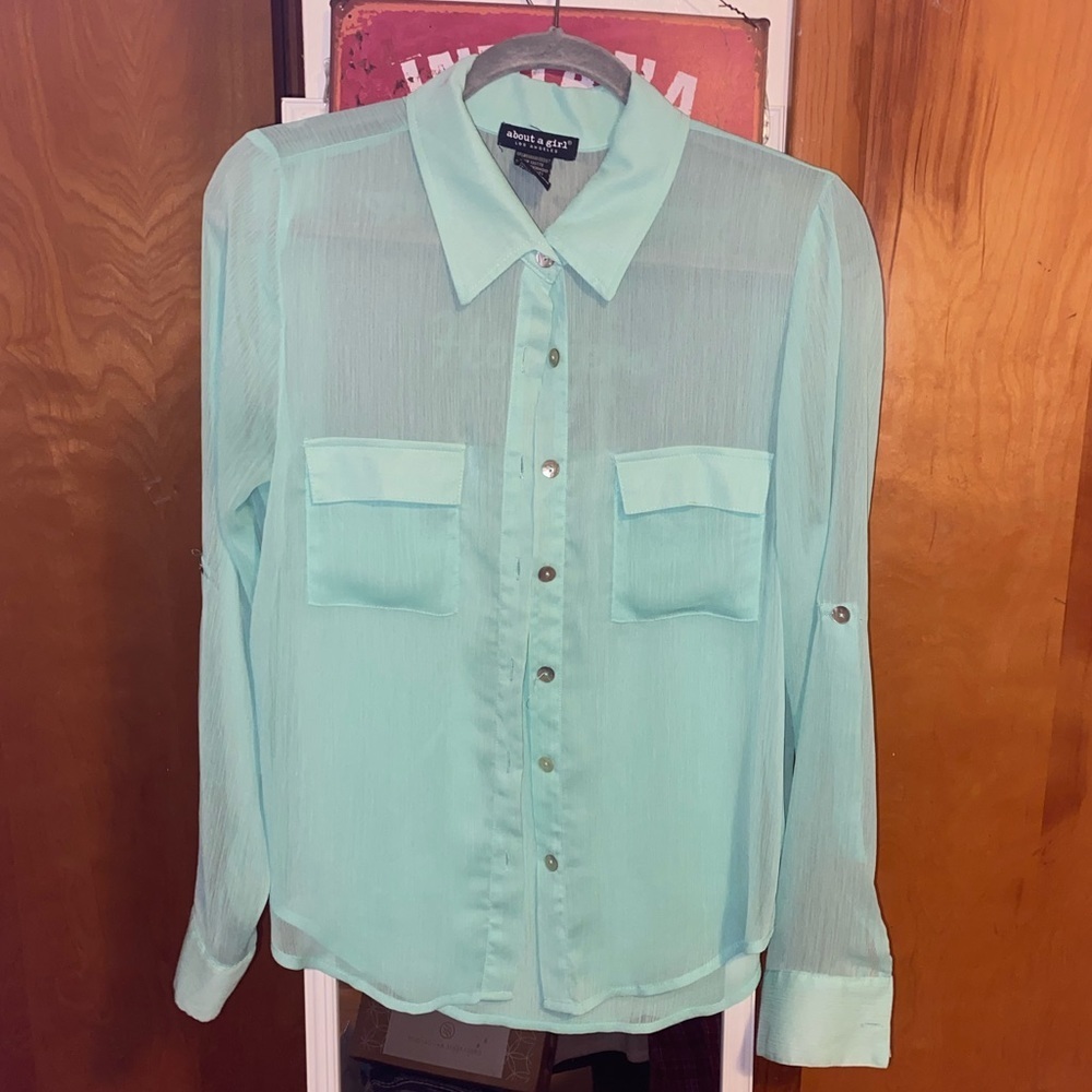 mint sheer top